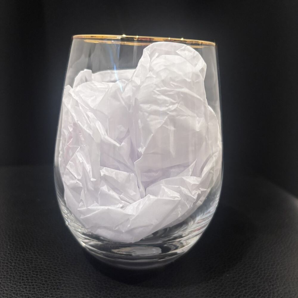 JoyJolt Disney Princess Jasmine Gold Sketch Stemless Wine Glasses Clear 19 fl oz